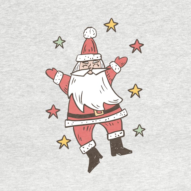 Retro Starry Santa by SWON Design